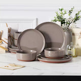 Tara Pink 12 Piece Dinnerware Set