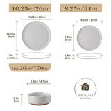 Tara Pink 12 Piece Dinnerware Set
