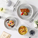 Tara Grey 12 Piece Dinnerware Set