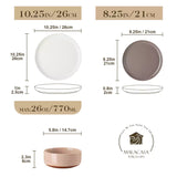Tara 24 Piece Dinnerware Set for 8