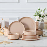 Tara Pink 18 Piece Dinnerware Set