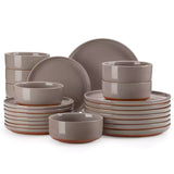 Tara Pink 24 Piece Dinnerware Set for 8