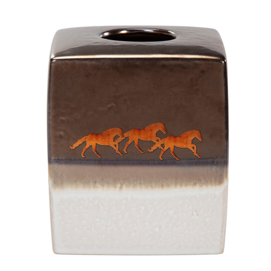 Running Remuda Ceramic Tissue Box Cover, 2 MOQ