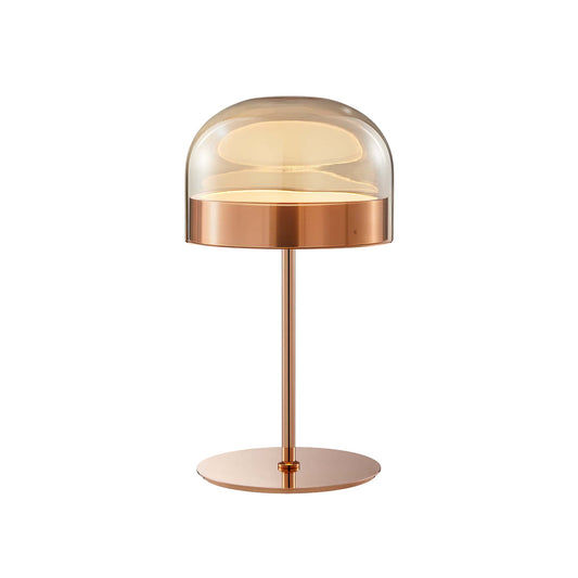 Iron and Champagne Glass Table Lamp // Rose Gold