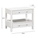 Brandyss 26" Burl 2-Drawer Nightstand