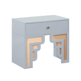 Suzie 26" Rattan Nightstand With Drawer