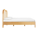 Grappa Natural Wood & Raffia Bed