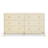 Pesce 57" Faux Shagreen 6-Drawer Dresser