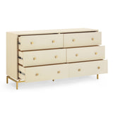 Pesce 57" Faux Shagreen 6-Drawer Dresser