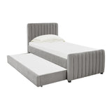 Angela Performance Velvet Trundle Bed in Twin