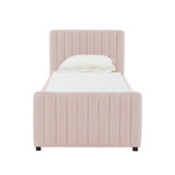 Angela Performance Velvet Trundle Bed in Twin