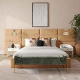 Eliana Performance Velvet Bed with Wings