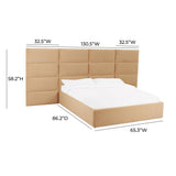 Eliana Performance Velvet Bed with Wings