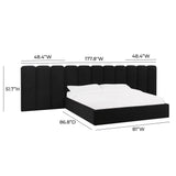 Palani Performance Velvet Bed with Wings