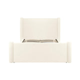 Athara Cream Velvet Bed