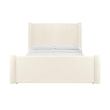 Athara Cream Velvet Bed