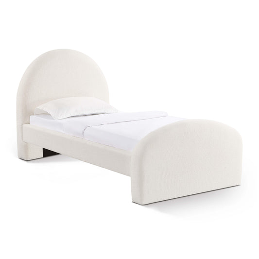 Moon Cream Performance Boucle Twin Bed