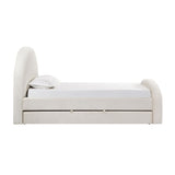 Moon Cream Performance Boucle Twin Trundle Bed