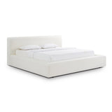 Meena Cream Upcycled Performance Linen Storage Bed