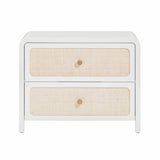 Patty 28" Rattan 2 Drawer Nightstand