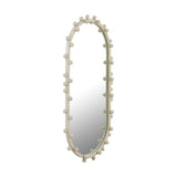 Bubbles Ivory Oval Wall Mirror (17"X31.5"-22.6"X42")