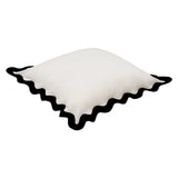 Scalloped Edge 24" Square Throw Pillow Cover