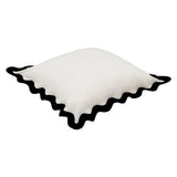 Scalloped Edge 24" Square Throw Pillow Cover