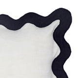 Scalloped Edge 24" Square Throw Pillow Cover