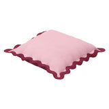 Scalloped Edge 24" Square Throw Pillow Cover