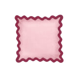 Scalloped Edge 24" Square Throw Pillow Cover