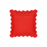 Scalloped Edge 24" Square Throw Pillow Cover