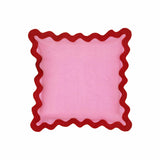 Scalloped Edge 24" Square Throw Pillow Cover