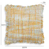 Frazzle 22.5" Textured Square Throw Pillow Cover