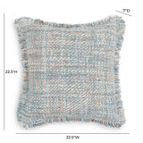 Frazzle 22.5" Textured Square Throw Pillow Cover