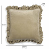 Alessia 20.5" Distressed Velvet Square Throw Pillow