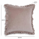 Alessia 20.5" Distressed Velvet Square Throw Pillow