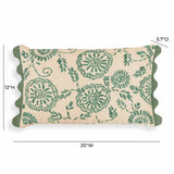Portia 20"X12" Embroidered Cotton Flex Throw Pillow Cover
