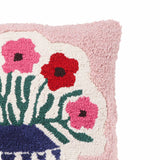 Blossom 20" Tufted Cotton Square Throw Pillow Cover