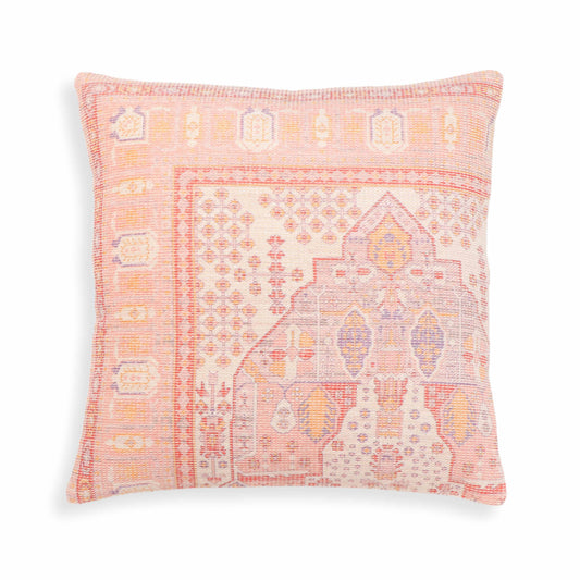 Persia 20" Pink Square Throw Pillow Cover