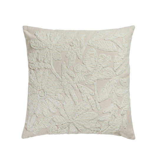 Tabitha 20" Square Embroidered Throw Pillow