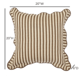 Striped 20" Linen Throw Pillow