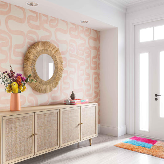 Karissa 35" Natural Abaca Wall Mirror