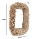 Palm 29.6"x43.4" Natural Sisal Rectangular Wall Mirror