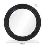 Tanya 43.5" Rattan Round Wall Mirror