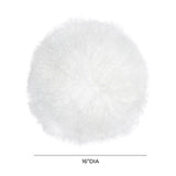 New Zealand 16" Sheepskin Round Throw Pillow