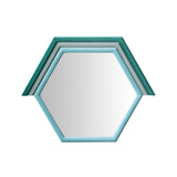 Lally 31.5"X24" Velvet Prism Wall Mirror