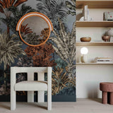 Lally 31.5"X29" Velvet Round Wall Mirror
