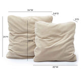 Tipsy Upcycled Chenille Square Floppy Throw Pillow (20"-24")