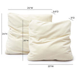 Tipsy Upcycled Chenille Square Floppy Throw Pillow (20"-24")