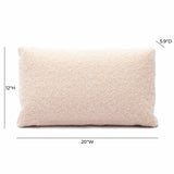 Malolo 20"X12" Long Mohair Rectangular Vegan-Down Throw Pillow Cover
